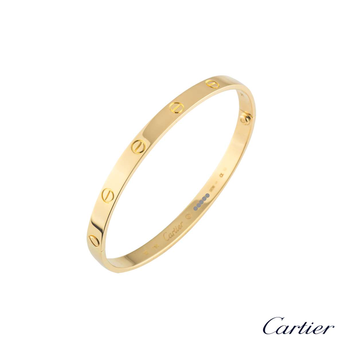 Cartier 18k Yellow Gold Love Bracelet Size 20 B6035520 | Rich Diamonds